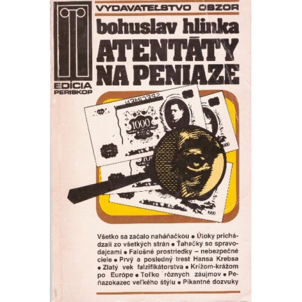 atentaty na peniaze bohuslav hlinka