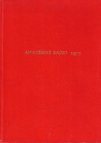 92315 Amatérské radio 1975 (Časopis pro radiotechniku a mamtérské vysílání) – Obrázok 1