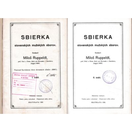 sbierka slovenskyh muzskych sborov a II. sosit ruppeldt