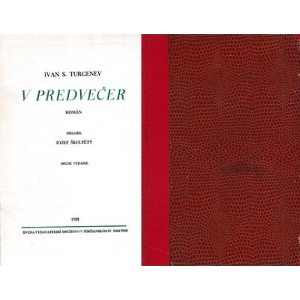 v predvecer ivan turgenev